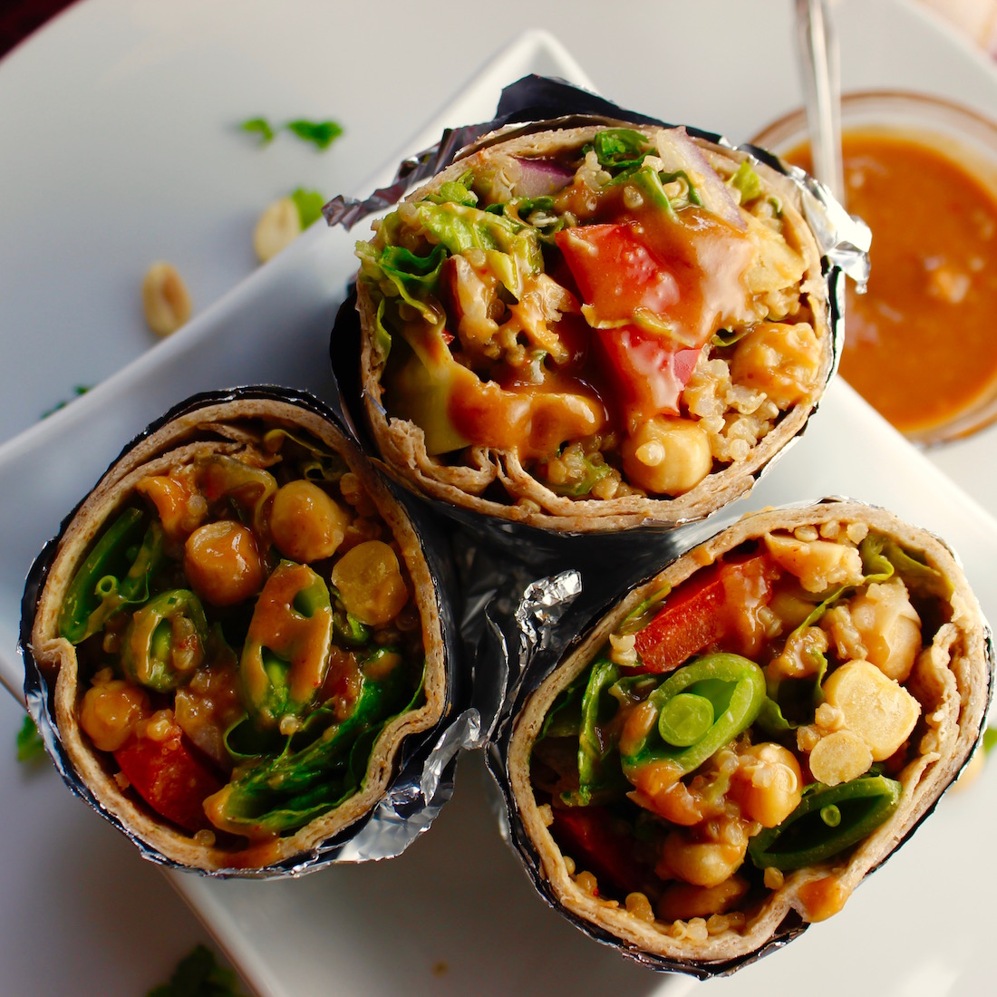 The Chopped Leaf's Bangkok Wrap with Evil Peanut Sauce Copycat Recipe10