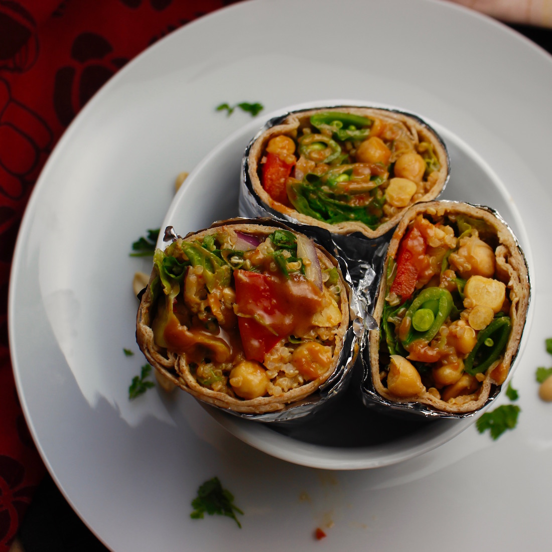 The Chopped Leaf's Bangkok Wrap with Evil Peanut Sauce Copycat Recipe11
